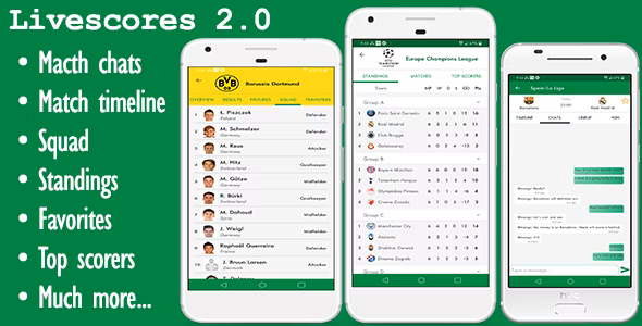 Script Android -Aplicativo completo de Placar, classificações e estatísticas para futebol - Codigo fonte android